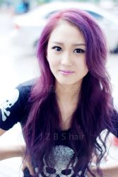 全头紫色染发-极致·本色 发型工作室