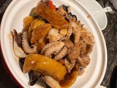 玉米粑炒八带-前海沿·海鲜水饺青岛菜(乐客城店)
