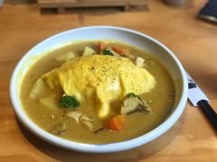 干煎鸡肉咖喱蛋包饭-火山屋台(新街口店)