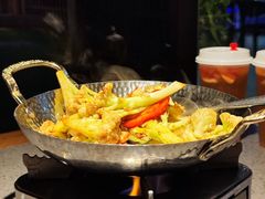 干锅花菜-老头儿油爆虾(星光一期店)