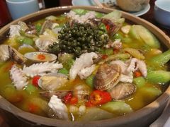 双椒鱿鱼花蚬-川旺角川粤融合菜•海景餐厅(星海广场店)
