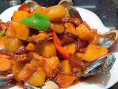 鲍鱼烧肉炖土豆-双海酒店·海鲜家常菜(南戴河店)