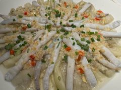 手撕茄子蒸沙虫-聚福宝合苑食府(南头镇店)