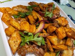 羊肉炒馕-撒拉花儿·新疆菜·清真(太阳宫店)