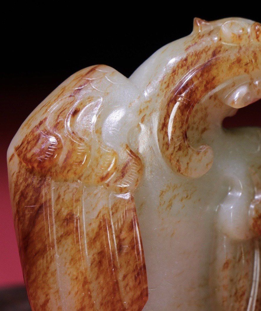 古玉老玉高古玉凤鸟把件