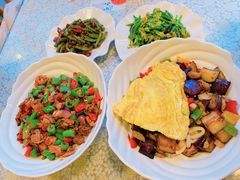 茄子肉丁小公鸡双拼拌面-文三里屯面馆(三里屯店)