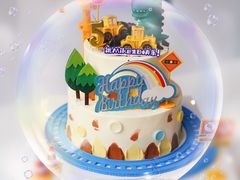 -咖咖熊蛋糕定制·英国蓝风车动物性淡奶油