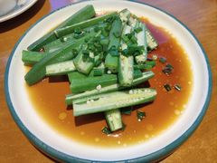 白灼秋葵-外婆烧.老杭帮菜(庆春店)