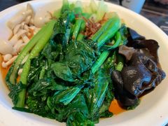 白灼菌菇菜心-新白鹿餐厅(虹桥南丰城店)