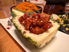 原只菠萝焗猴头菇-汝是素•文创素食馆(金月湾店)