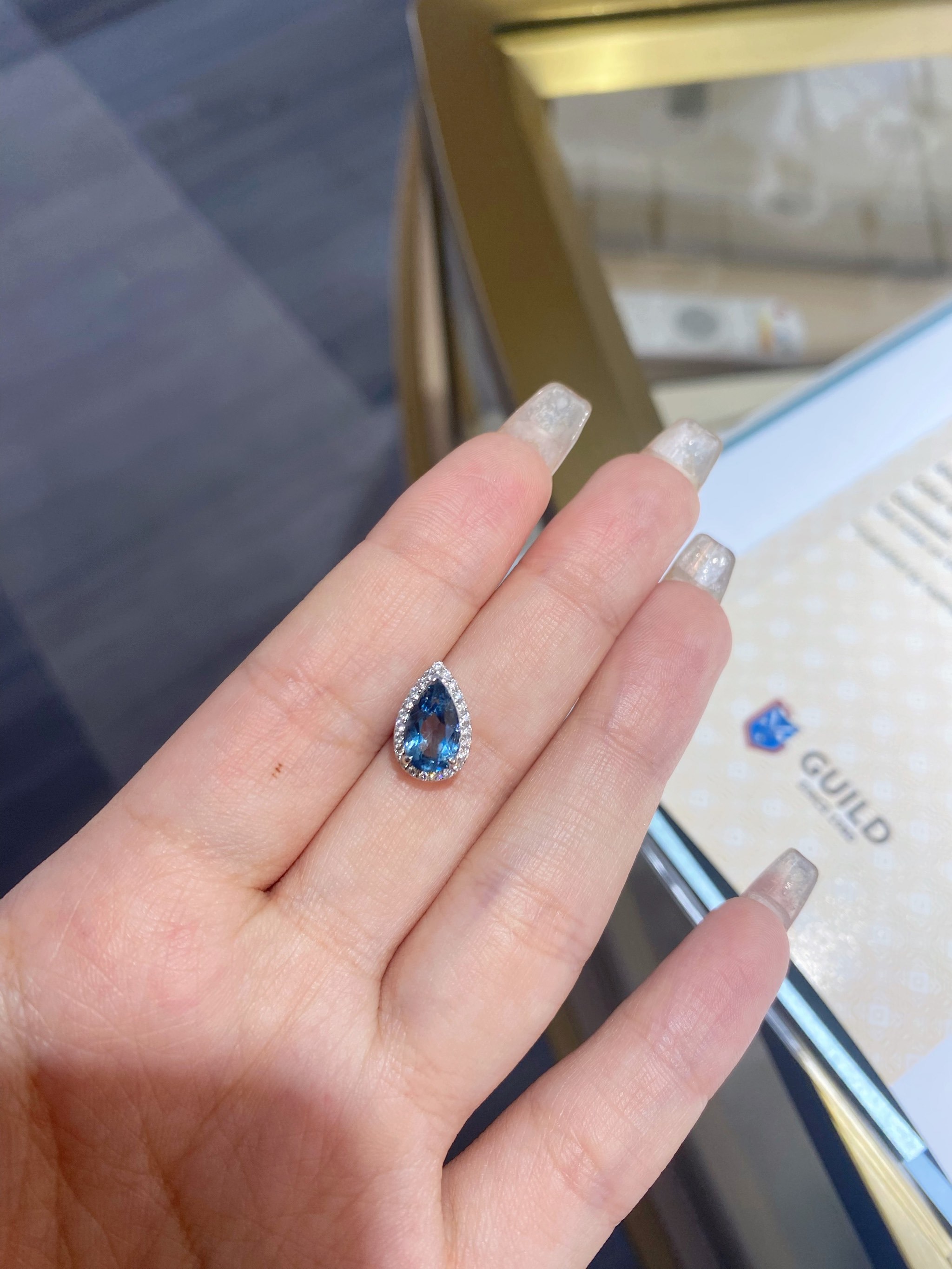 天使之泪👼🏻海蓝宝吊坠