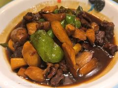 茭白雪花牛肉-香阁餐厅·常州菜·常州菜代表品牌(新北奥体店)
