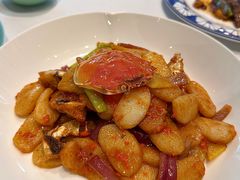 大闸蟹炒年糕-西湖春天•老字号杭州菜(百汇店)