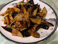风味茄子-华盛园卷子王农家菜水库鱼