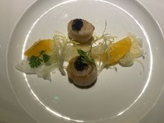 香煎扇贝佐咖喱白花菜泥-王品牛排(福州泰禾店)