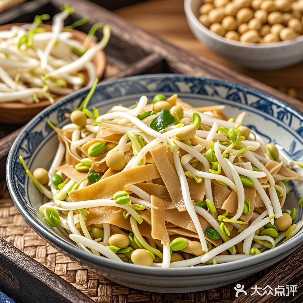 【猫曰】黄豆芽拌豆皮