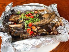 烤茄子-湿地人家坑烤