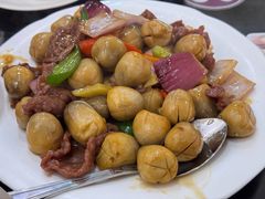 草菇炒牛肉-文记壹心鸡(宝华路店)