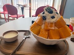 蓝莓芒果雪花冰-必点海鲜·海肠捞饭大王(滨江道店)