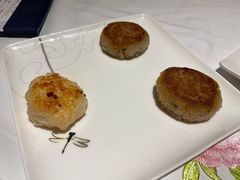 煎莲藕饼拼煎虾饼-花城苑广府菜(侨鑫店)