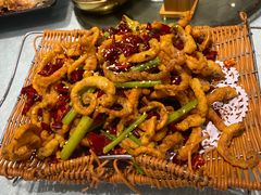 干煸鱿鱼须-大眼锅贴水饺(河东店)