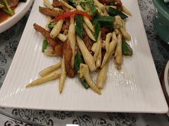 泡藕尖炒秋葵爽肉-客家汇·客家传承菜(水库店)
