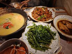 虾酱空心菜-十面欢腾·海鲜面·台式Bistro(长乐路店)