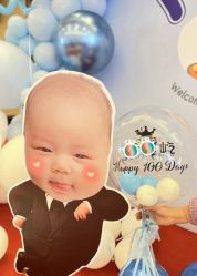 -团子宝宝宴派对百日宴生日布置策划·求婚策划·气球布置别墅民宿