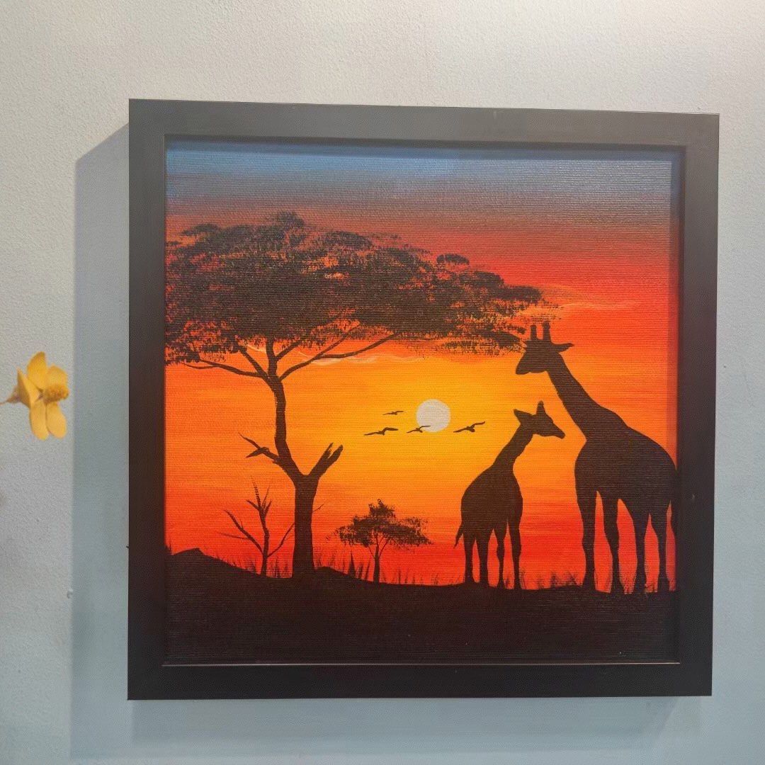 油画笔记《长颈鹿》