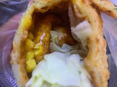 -小红车炸蛋葱油饼