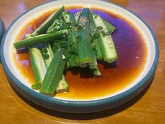 白灼秋葵-外婆烧.老杭帮菜(庆春店)