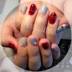 呢子苏格兰格-7号美甲美睫