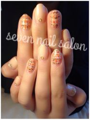 小香风呢子格-7号美甲美睫