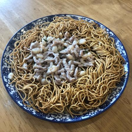 0 二面黄~很香很脆~面也很劲道~ 推荐:虾仁肉丝两面黄爆鳝面