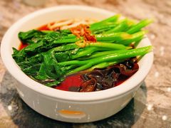 白灼菌菇菜心-新白鹿餐厅(松江开元地中海店)