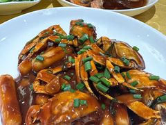 毛蟹炒年糕-鹿港小镇经典老上海菜(长乐路店)