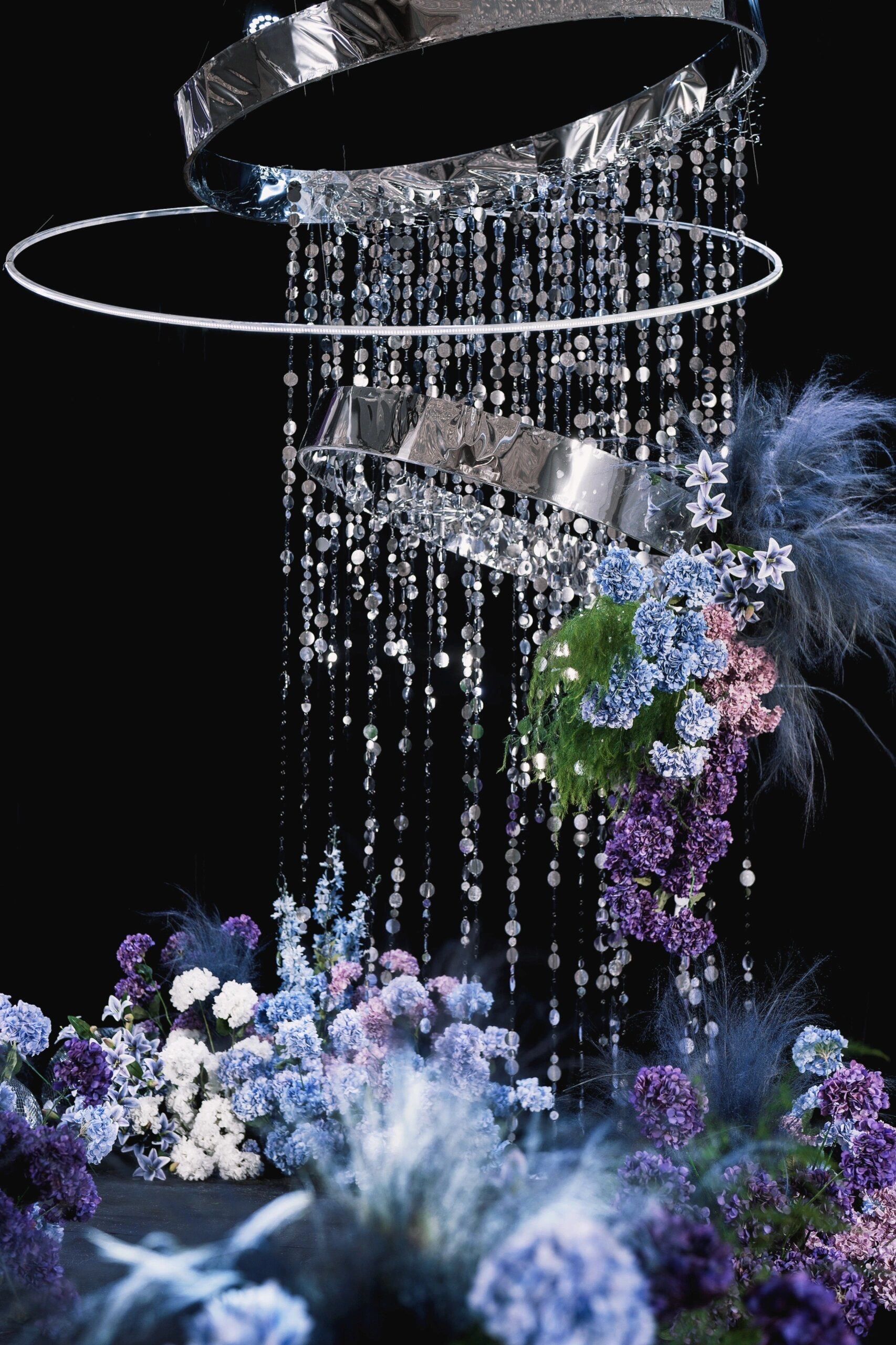 梦幻紫色婚礼布置