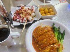 泰式辣咖喱猪扒面-颓记茶餐厅(美景总店)