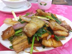 姜葱炒五花肉-电白鸭粥店(下沙二坊88号店)