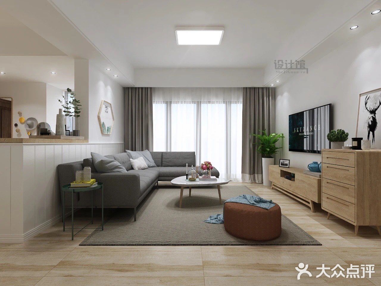 沙发不靠墙