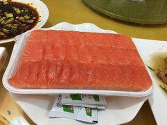 三文鱼刺身-覃记海鲜美食餐厅