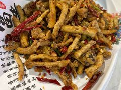 干煸茶树菇-百味地锅鸡(财校分店)