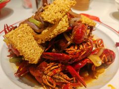 网红秘制小龙虾-在老街·淮安大排档·甜麻干煸龙虾·烧烤(河下古镇店)