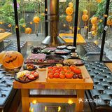 成都万圣节氛围烤肉🎃第一次吃烤柿子