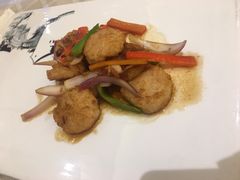 荷塘鲜虾藕饼-勺园中餐厅