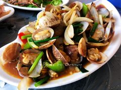 姜葱炒花甲-覃记海鲜美食餐厅