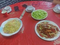 -陕北农家小吃风干羊肉剁荞面
