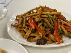 茶树菇炒羊肚丝-那达慕蒙古风味酒楼