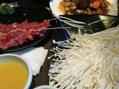 铁板金针菇-青古韩式炭火烤肉店