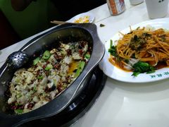 炝锅巴沙鱼-清真·锦翔炝锅鱼(明德门店)